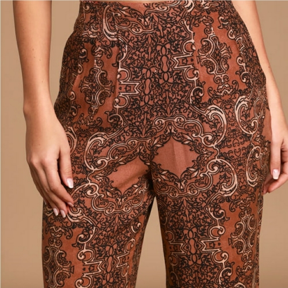 SOLD 💋 4/$14 Amuse Society Paradise Wide Leg Cropped Pants - Picture 2 of 5